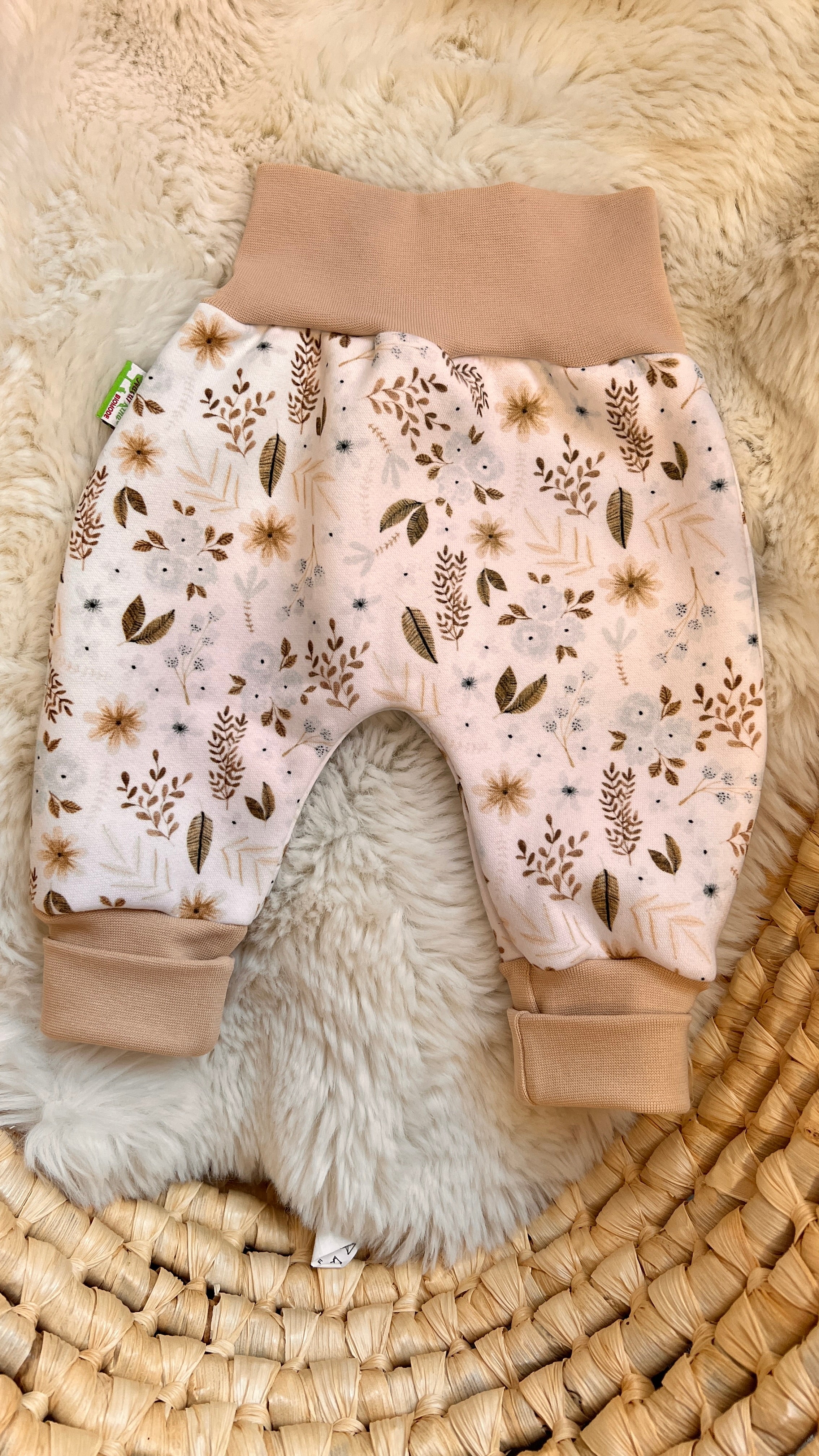 Mitwachshose Boho Flowers beige ★exklusiv★