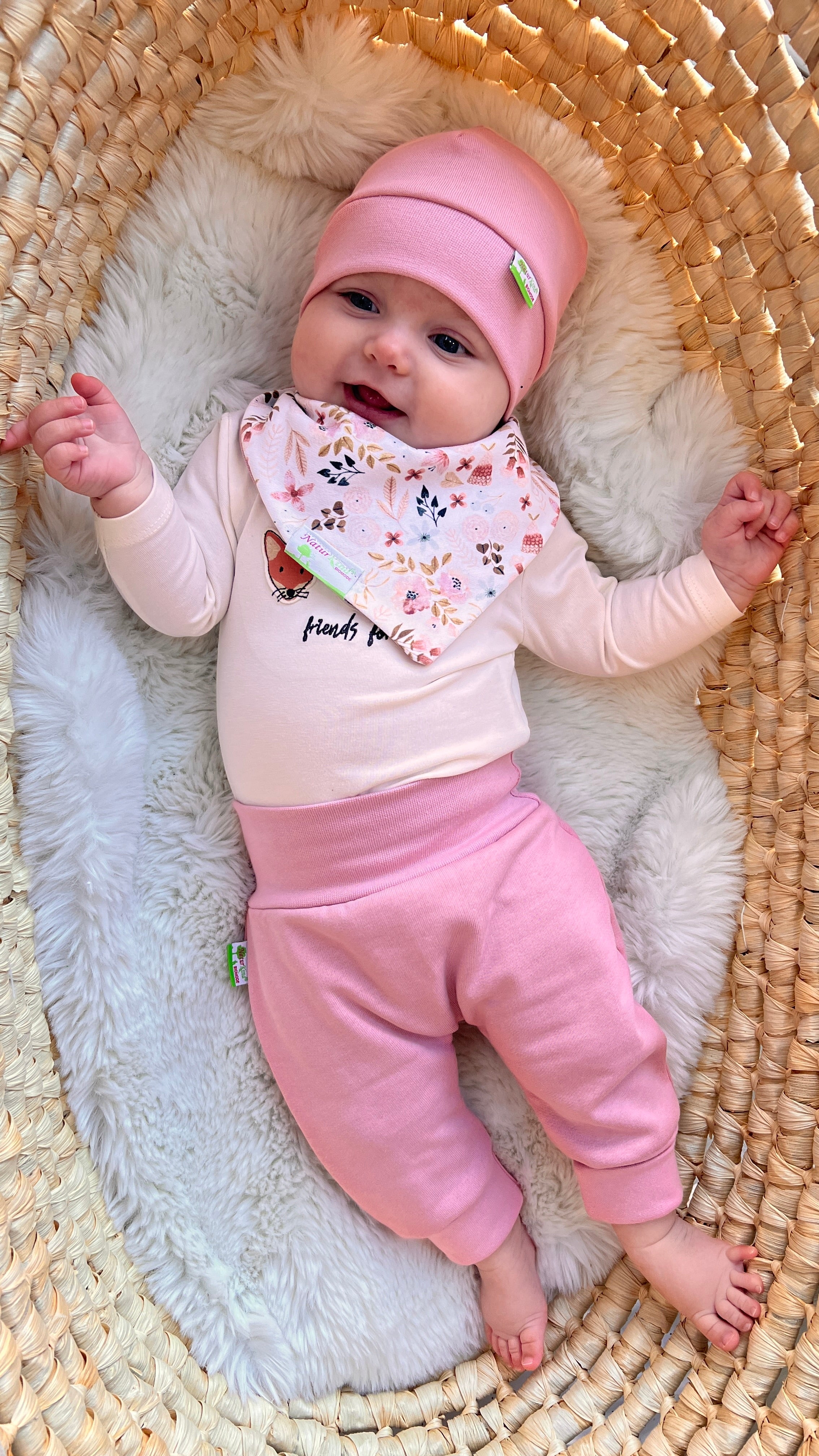 MitwachsSet für Babys - Kuschel Sweat altrosa