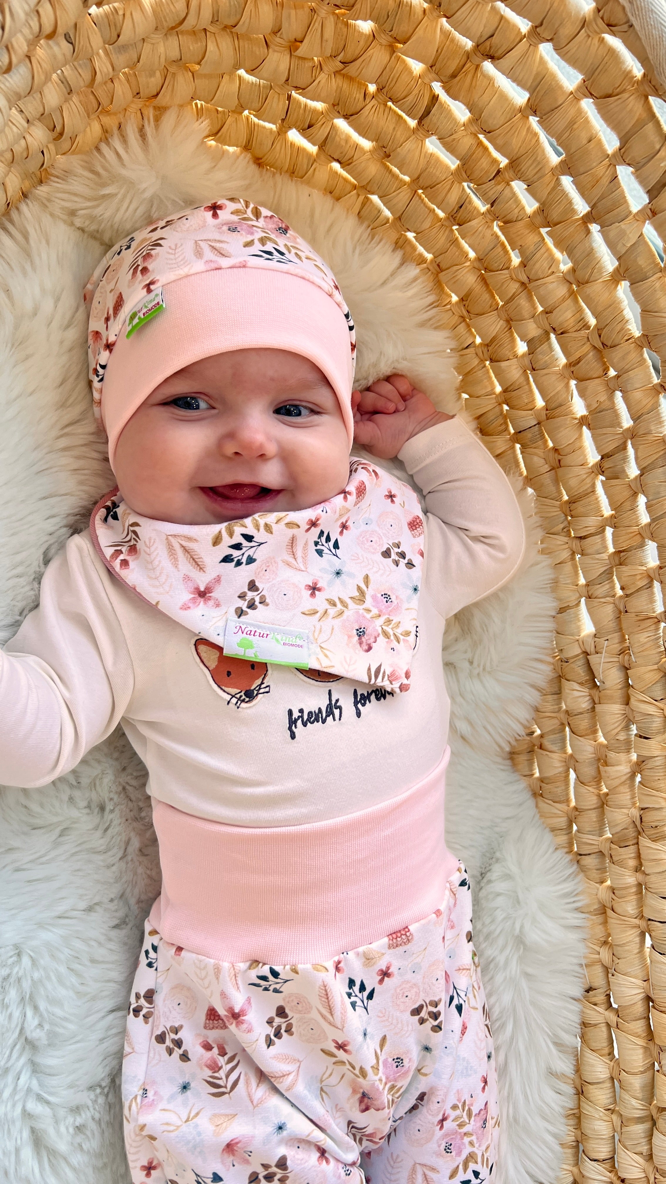 Bündchen Beanie Boho Flowers