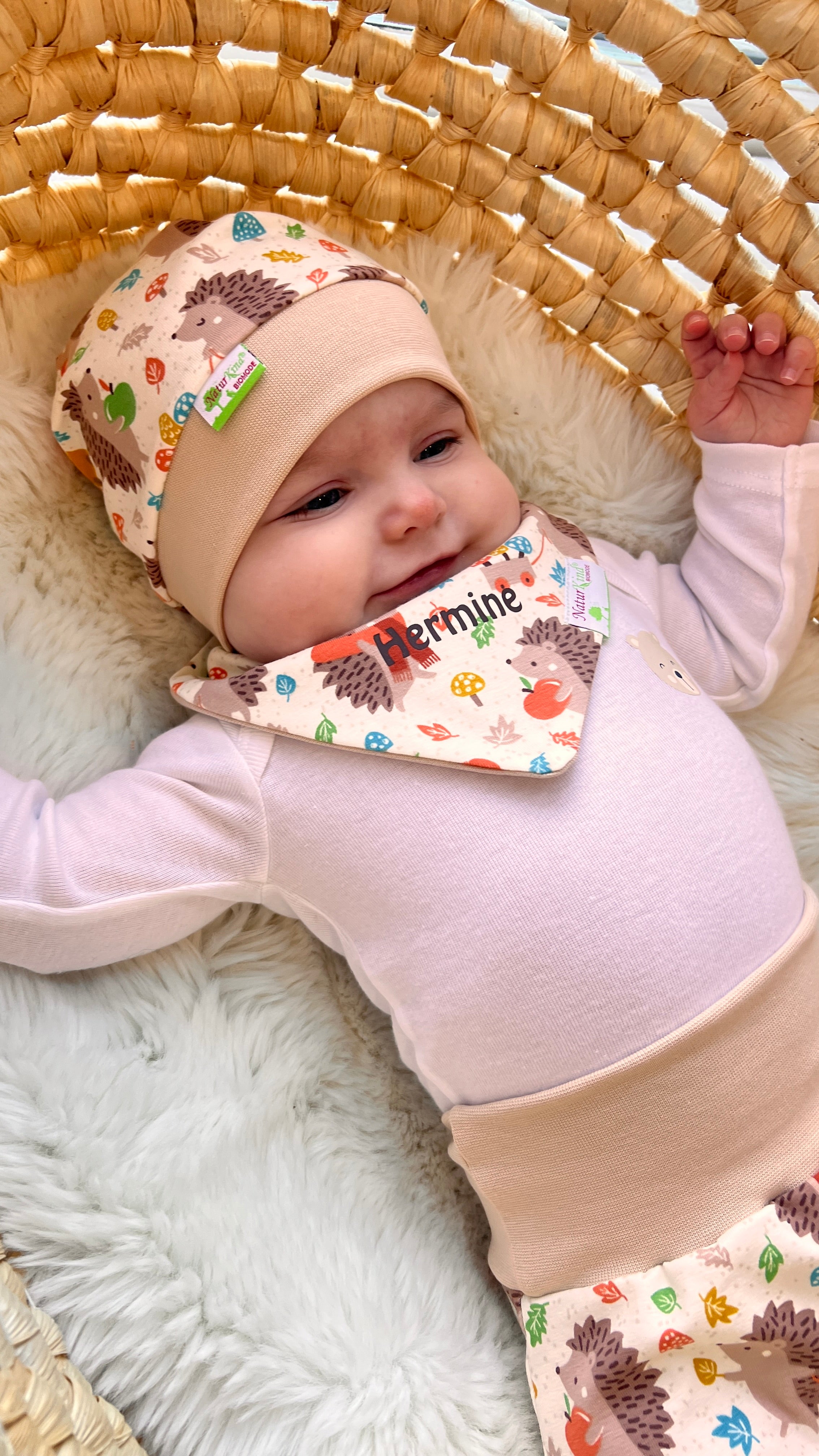 Bündchen Beanie Fleißige Igel
