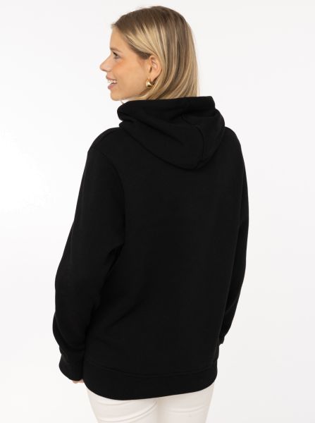 Zwillingsherz Hoodie "Wild Free" schwarz