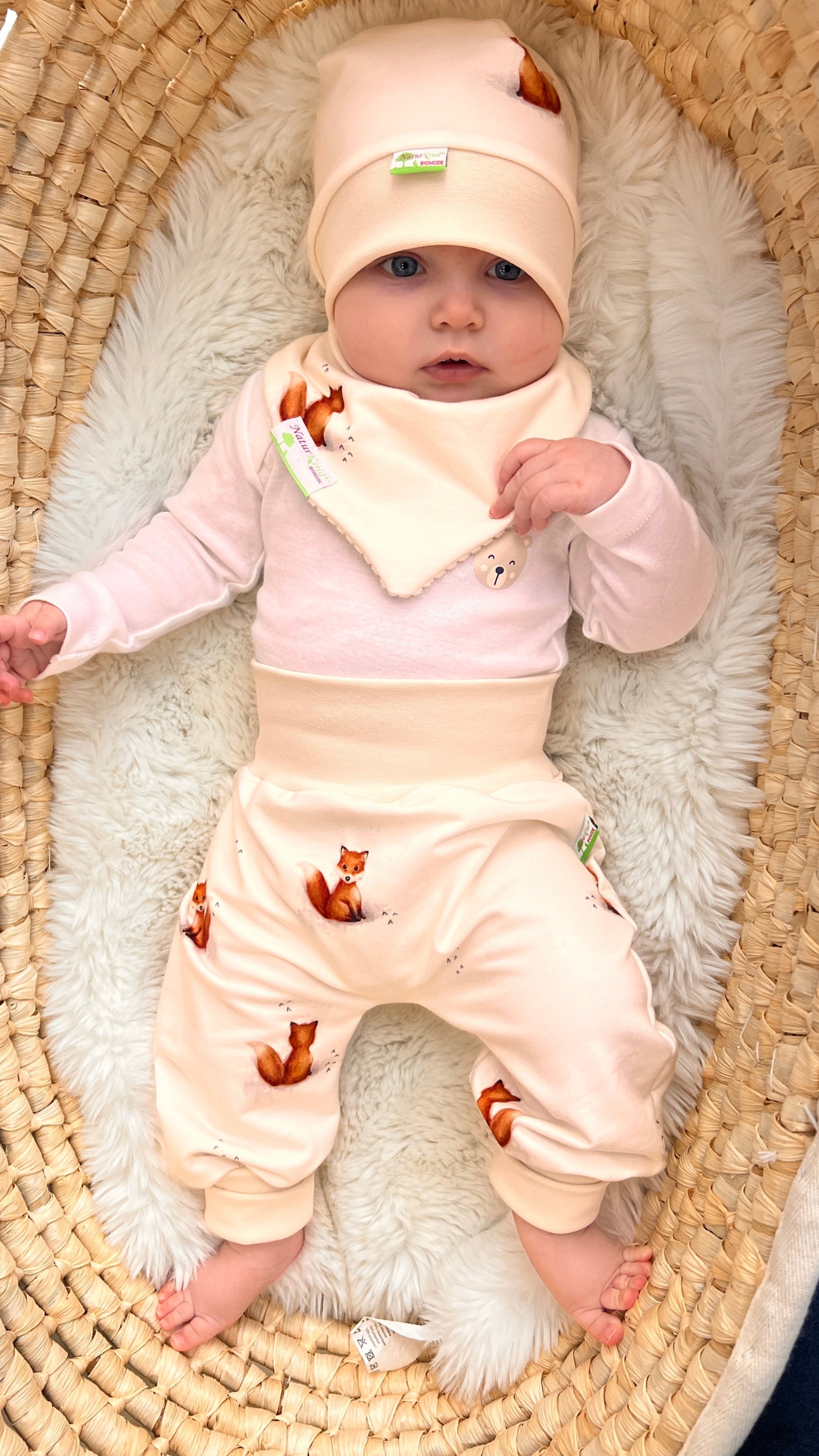 MitwachsSet für Babys - Vintage kleiner Entdecker Fuchs creme - ★exklusiv★