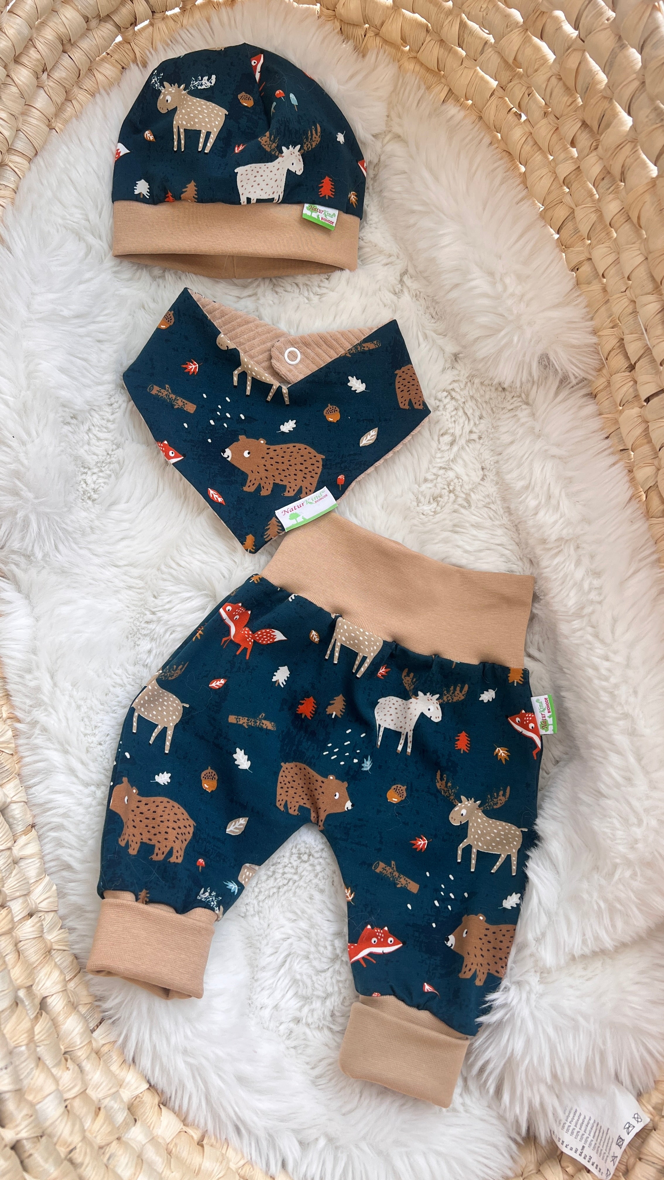 MitwachsSet für Babys - Tierischer Wald mitternachtsblau