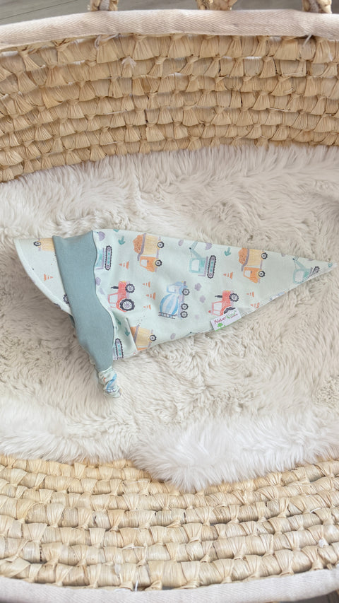 Naturkind Biomode ® 3-teiliges Sommerjersey MitwachsSet für Babys Baustellen Bande pastell mint