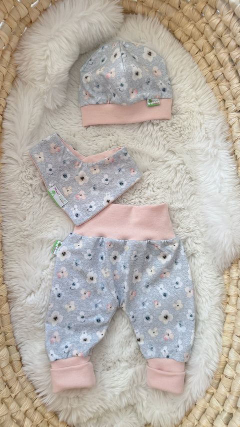 MitwachsSet für Babys - Blütentraum grau peach