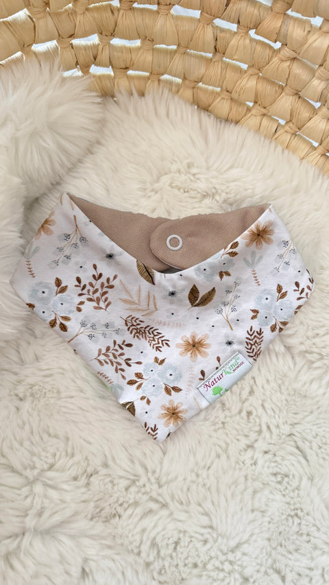 Wendehalstuch Boho Flowers beige