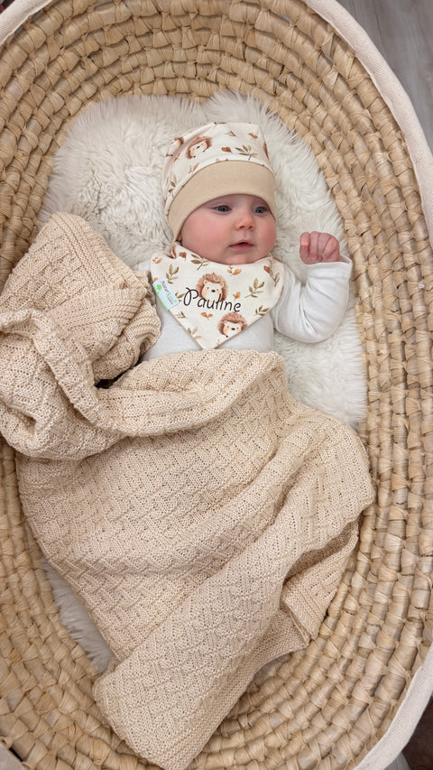 Starter Set - NATURE PURE beige 1 Strickdecke + 2 MitwachsSETs