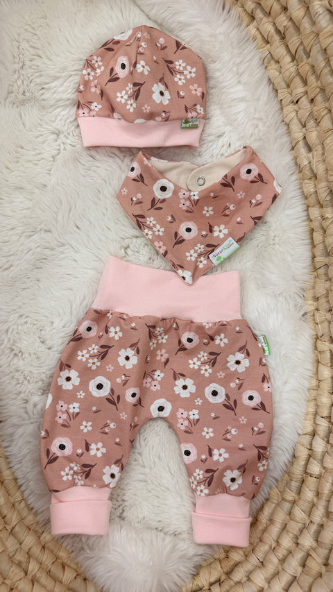 MitwachsSet für Babys - Vintage Blumen altrosa ★exklusiv★