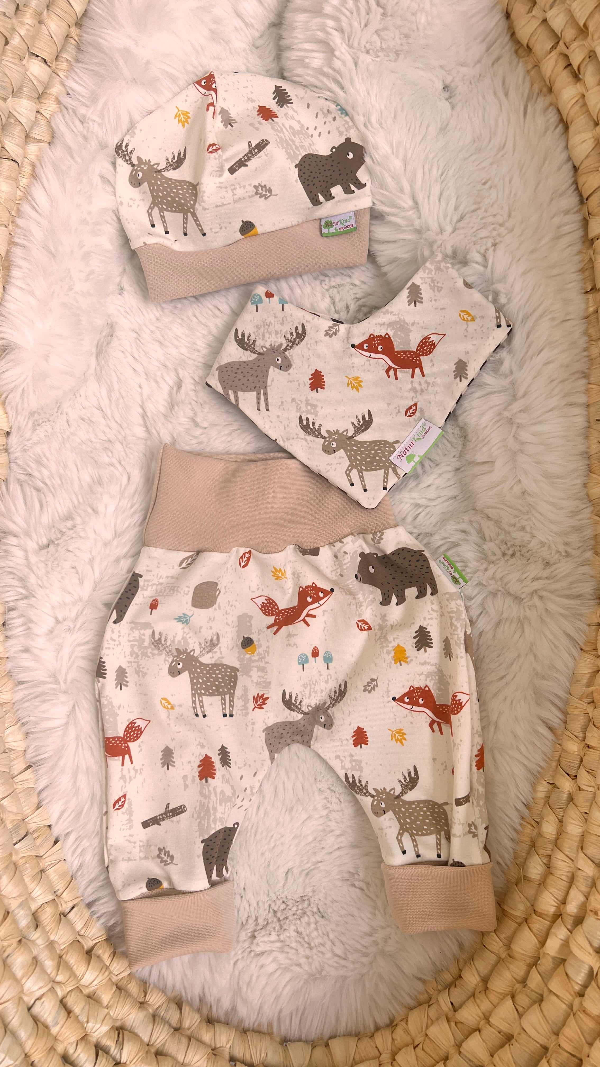 MitwachsSet für Babys - Tierischer Wald beige