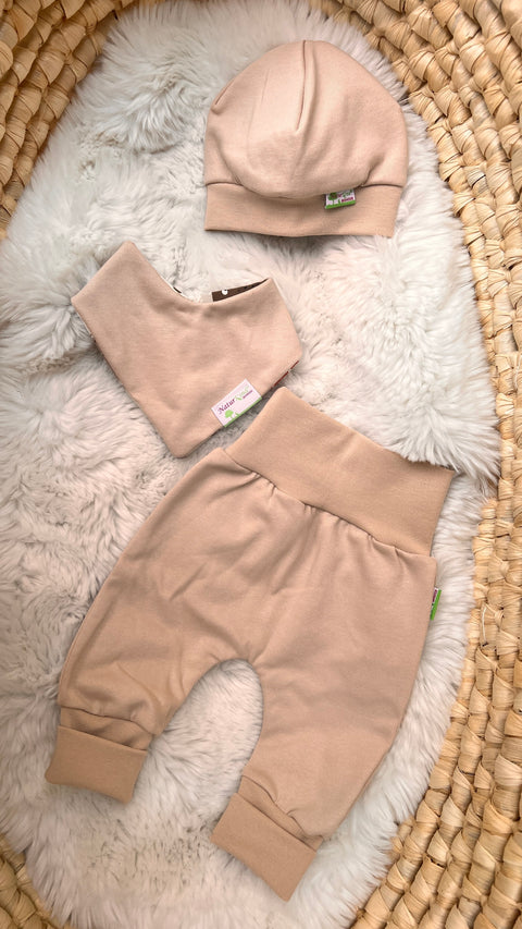 MitwachsSet für Babys - Kuschel Sweat beige
