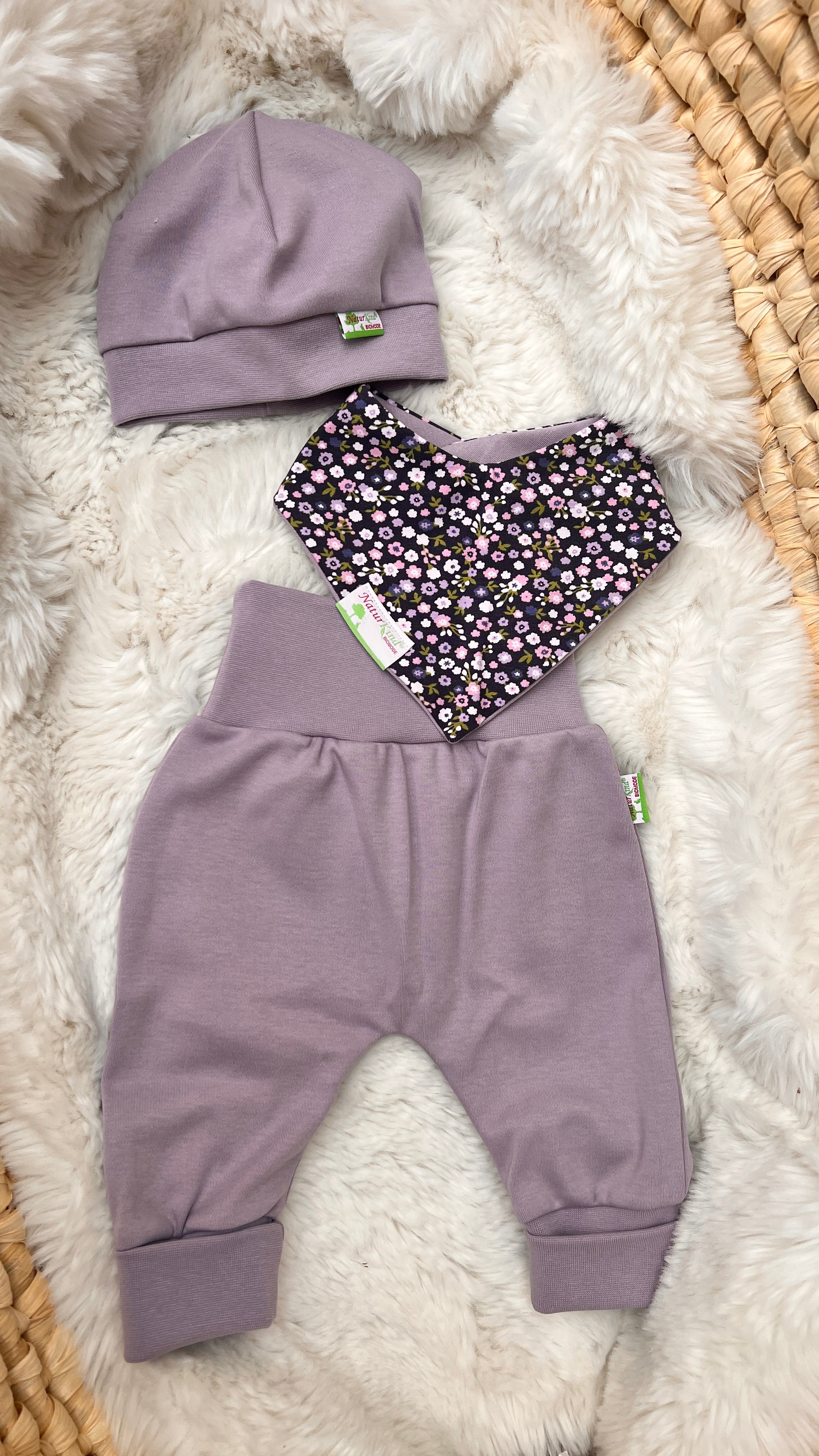 MitwachsSet für Babys - Uni flieder