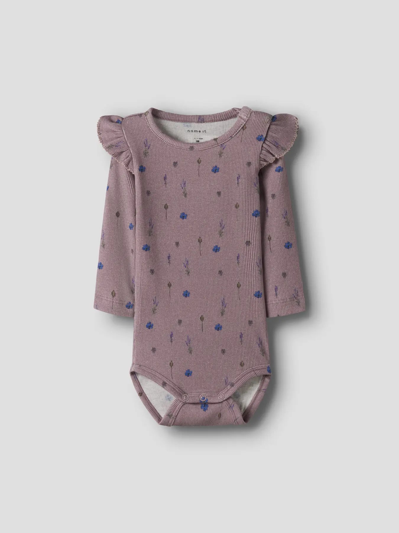Name it Langarm Rib Body Blumenwiese toadstool