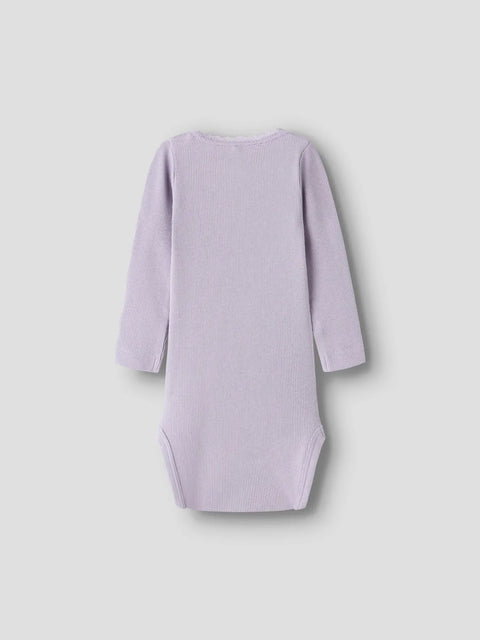 Name it Langarm Rib Body lavender gray
