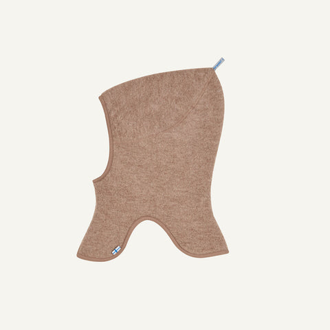 Finkid LUOLA SOFT Schlupfmütze aus Doubleface Wolljersey camel