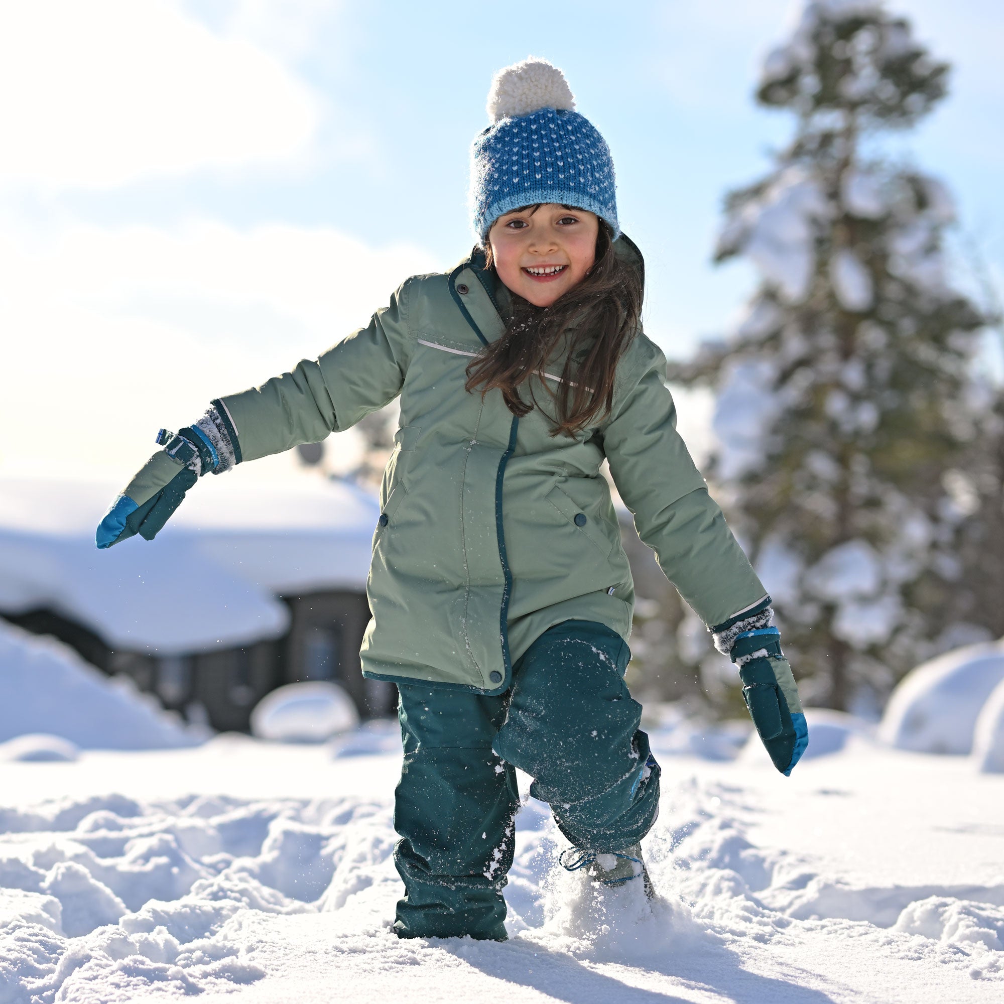 Finkid MILLA Wintermantel green bay/deep teal