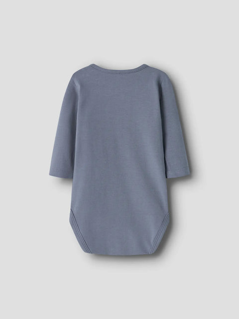 Name it Langarm Body Cute & Wild blaugrau