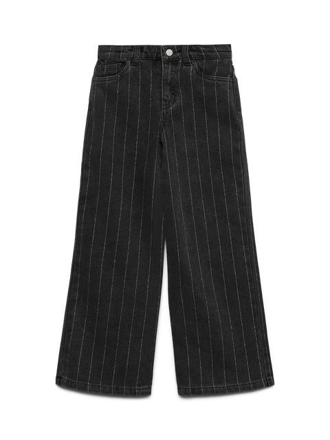 Vero Moda Girls Weite Jeans Glitzer Streifen dark grey