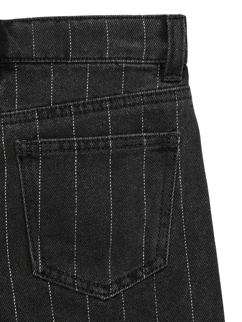 Vero Moda Girls Weite Jeans Glitzer Streifen dark grey