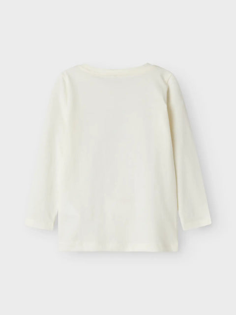 Name it Langarmshirt Party Hündchen cloud dancer