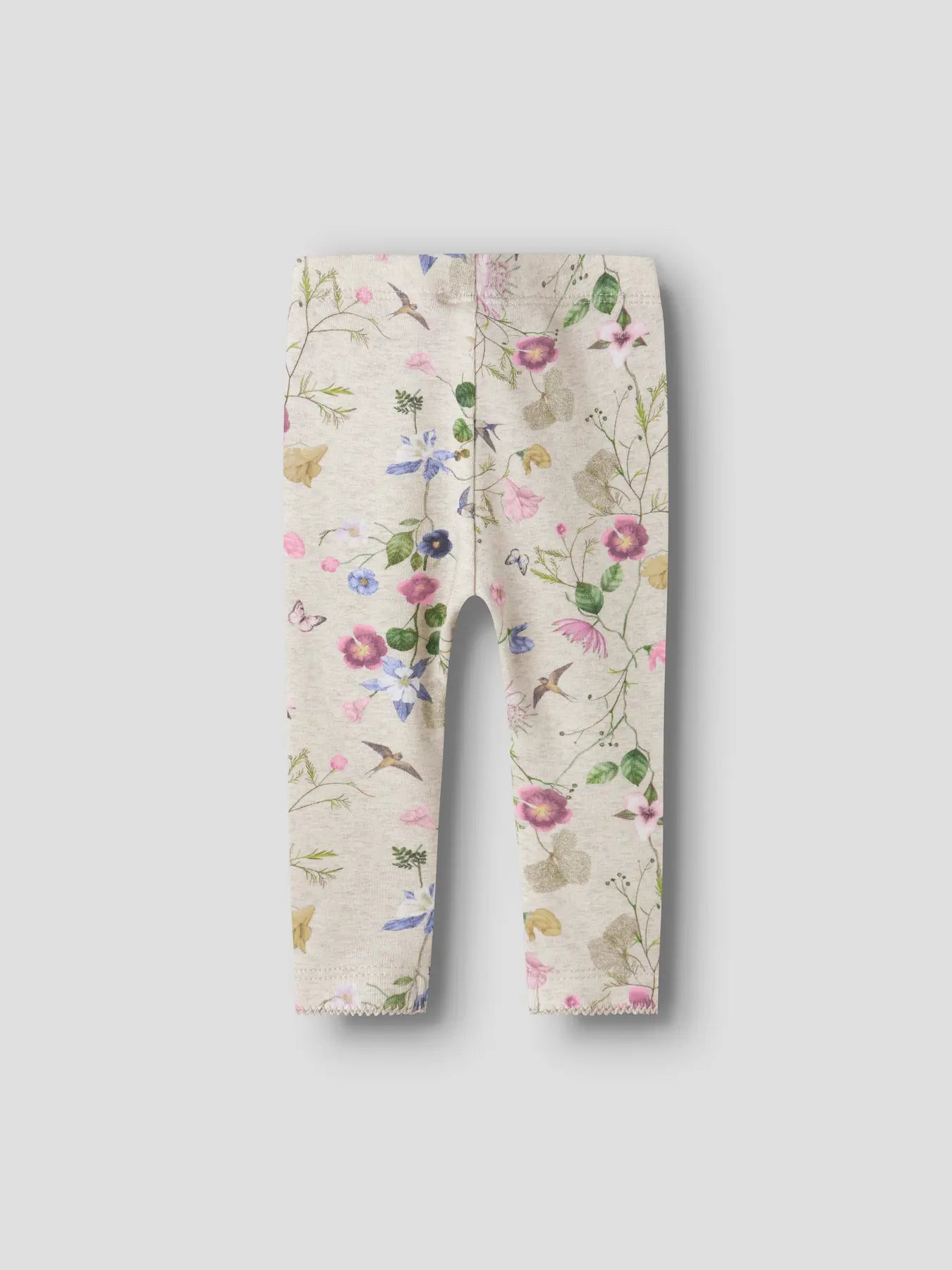 Name it Leggings Blumengarten beige meliert