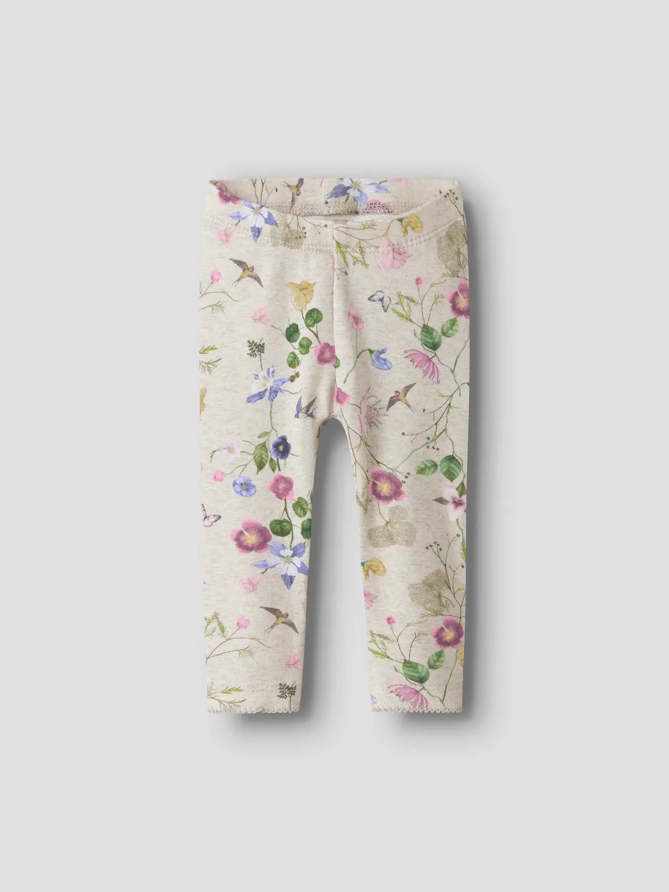 Name it Leggings Blumengarten beige meliert