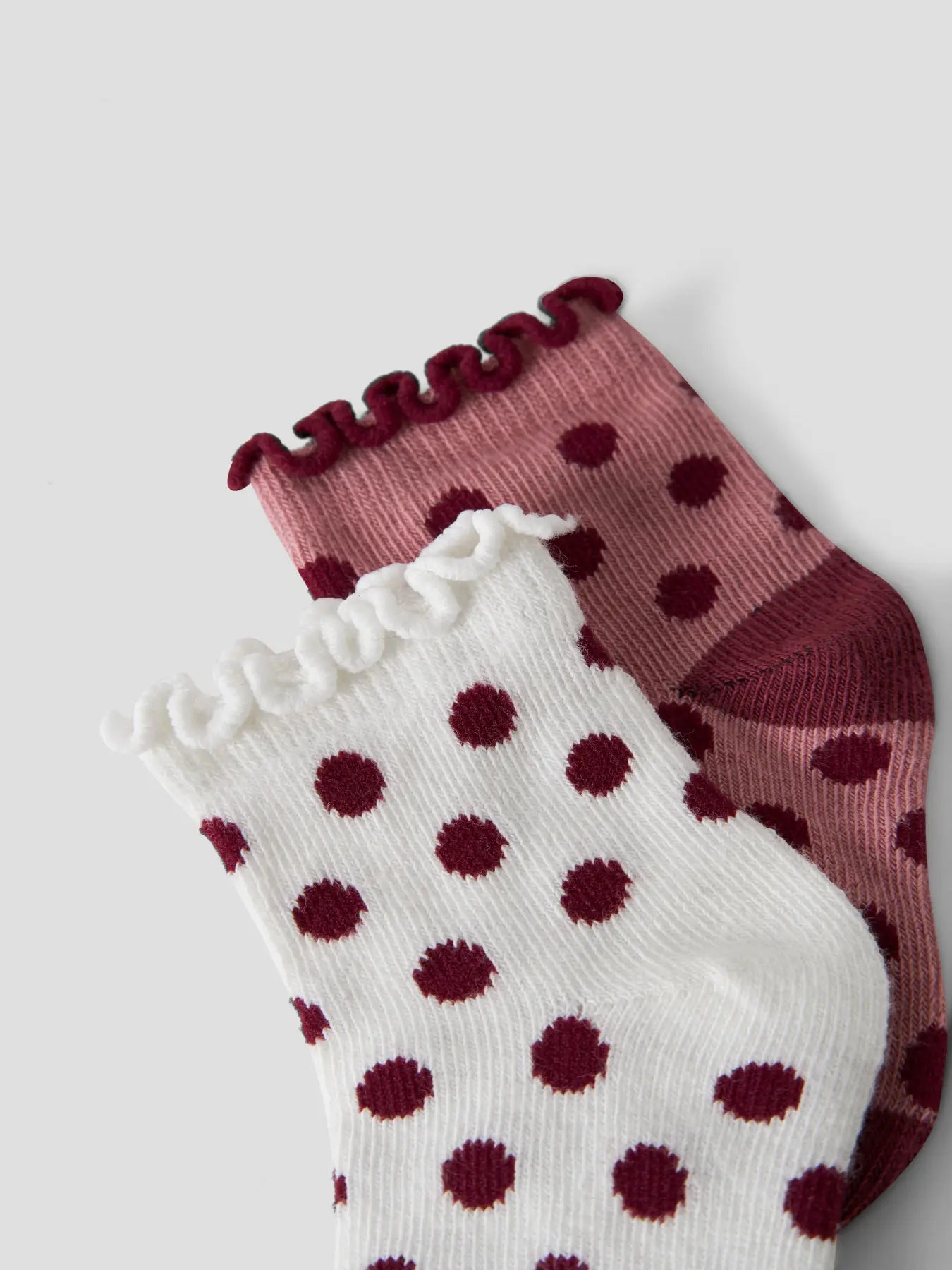 Name it 2er Pack Socken Punkte weiß/rose