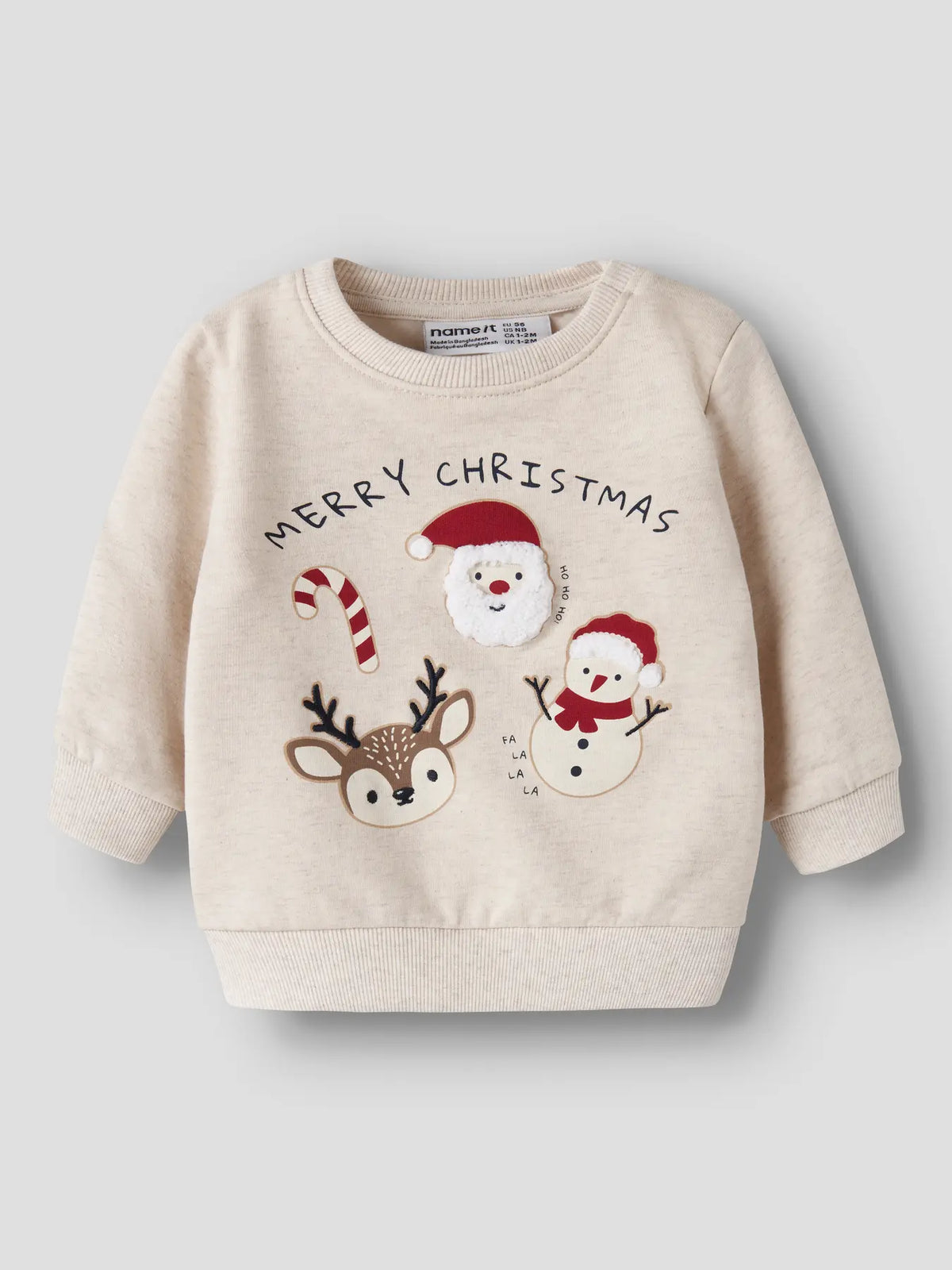 Name it XMAS Sweater beige meliert