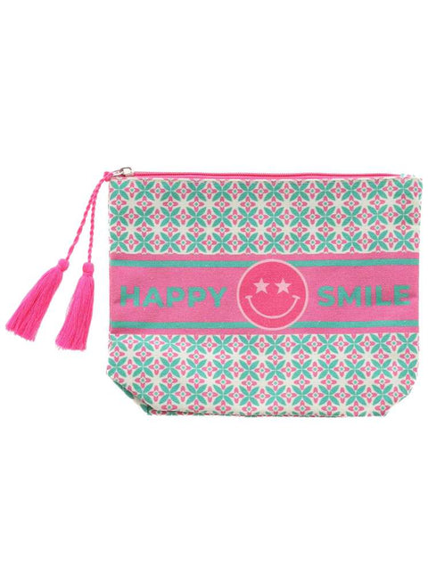 Zwillingsherz Tasche „Indra“ Happy Smile grün/pink