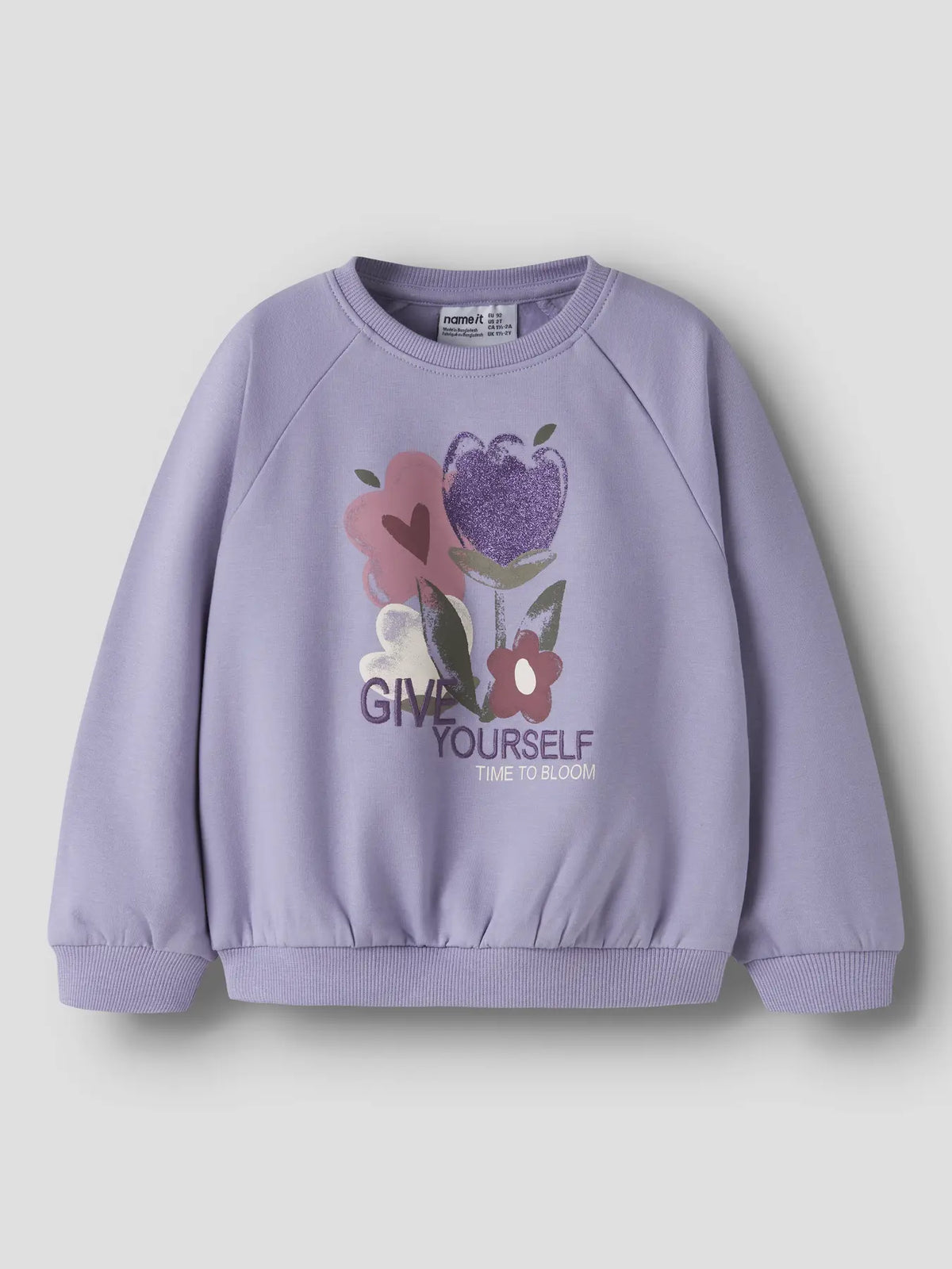 Name it Sweatshirt Blumen flieder