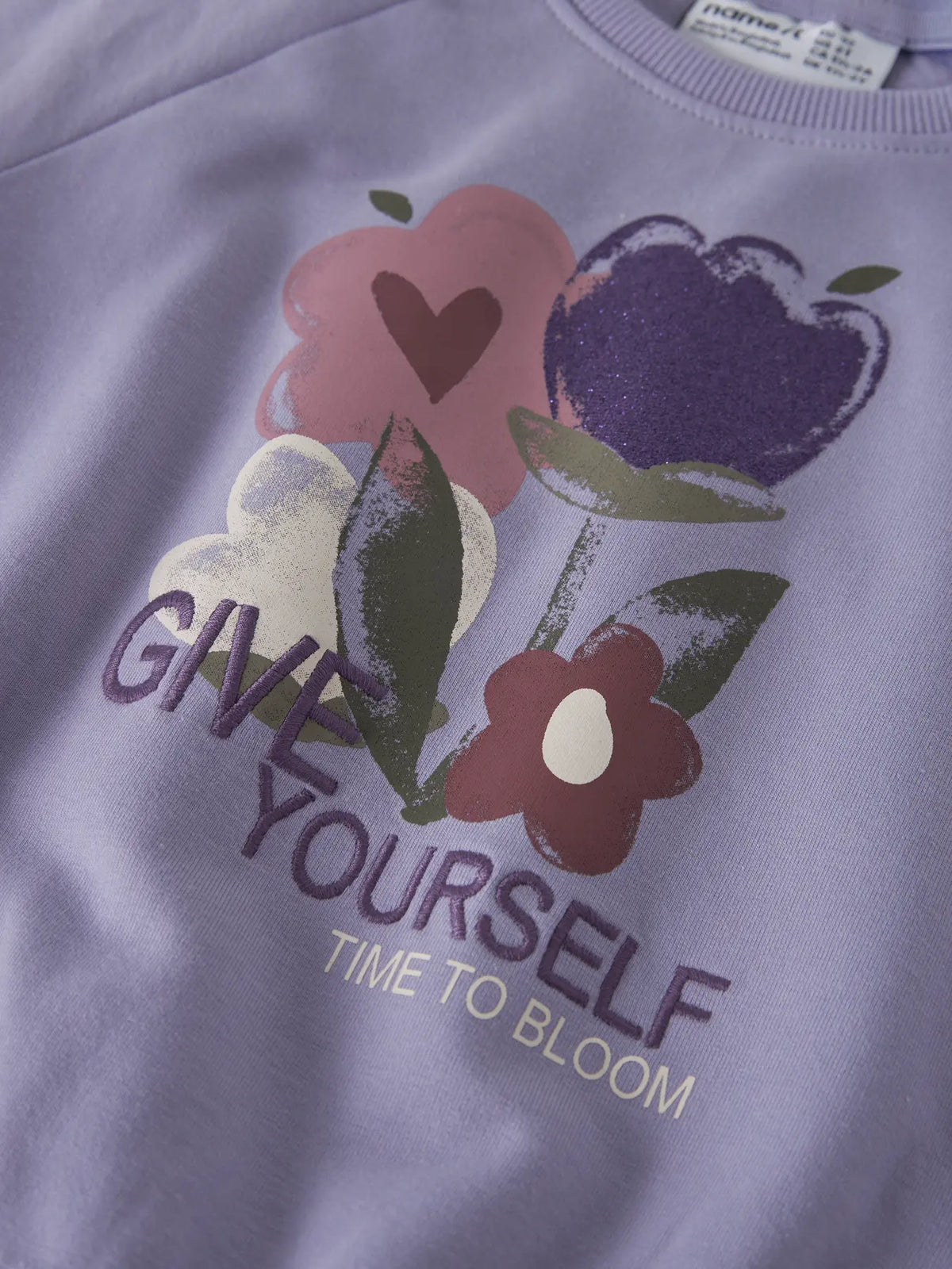 Name it Sweatshirt Blumen flieder