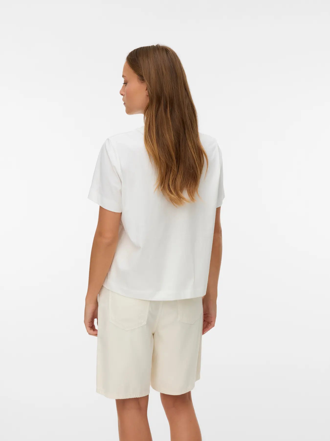 Vero Moda T-Shirt Sonnenblumen weiß