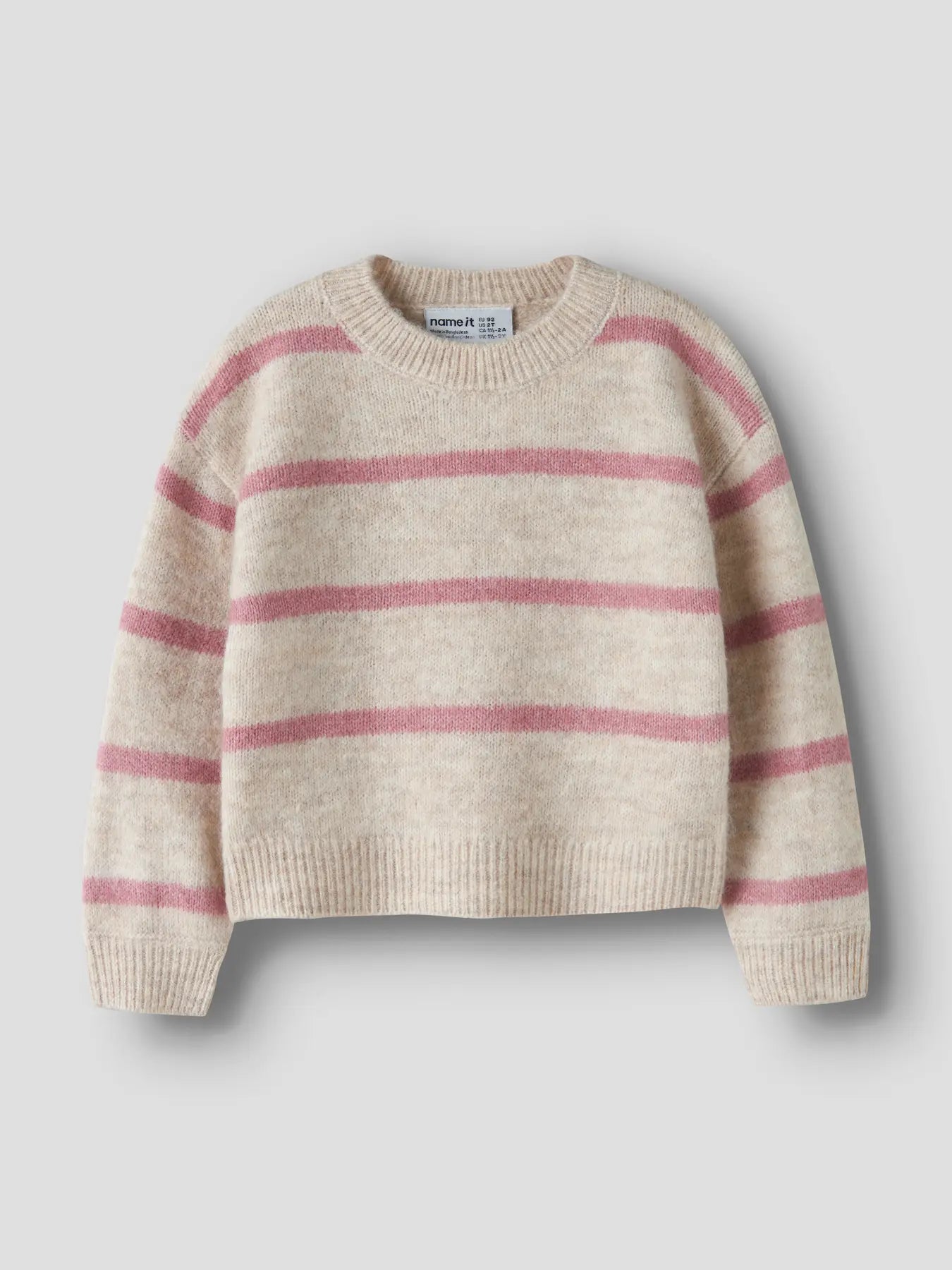 Name it Strickpullover Streifen beige/lilas