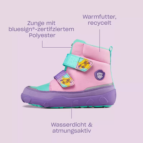 Affenzahn Barfuß - Winterstiefel Vegan Comfy Hase