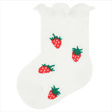 Name it Socken Erdbeeren weiß