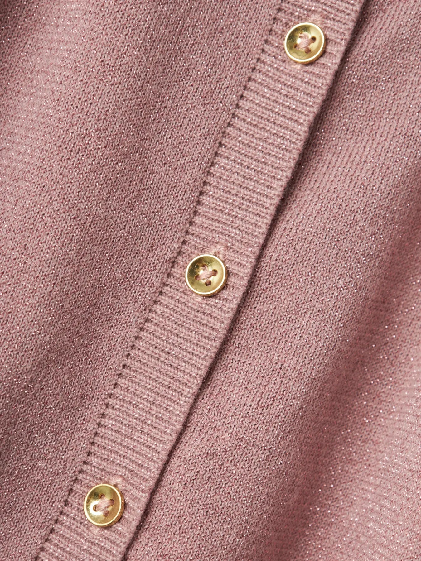 Name it Rüschen Glitzer Strickjacke mauve