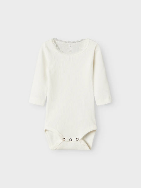 Name it Langarm Rib Body cloud dancer