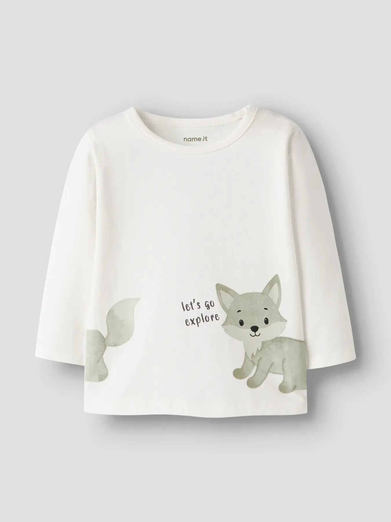 Name it Langarmshirt Fuchs cloud dancer