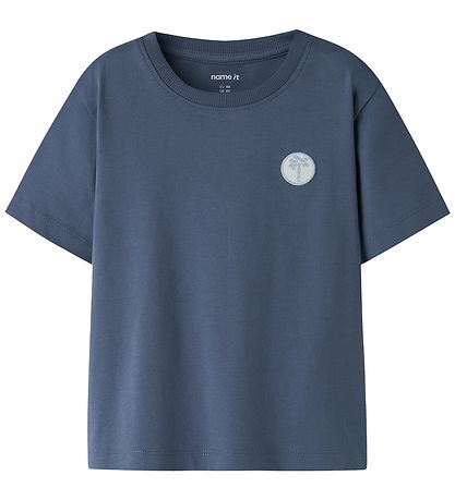 Name it T-Shirt Palme vintage indigo