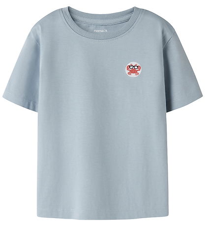 Name it T-Shirt Krabbe blue fog