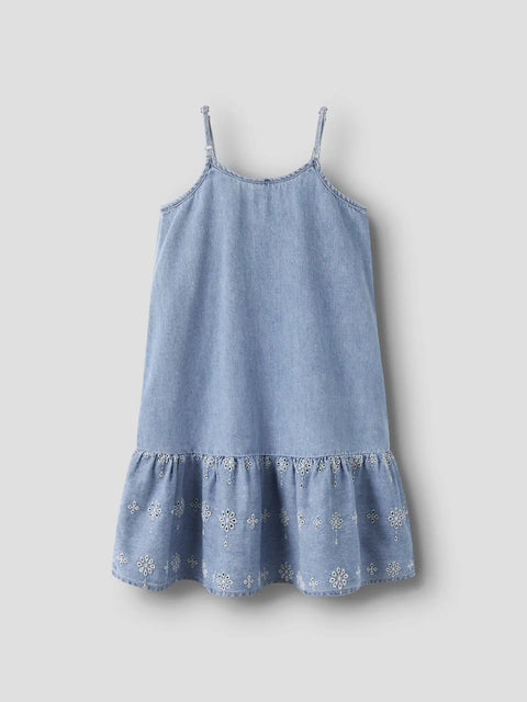 Name it Jeanskleid Blumen light blue