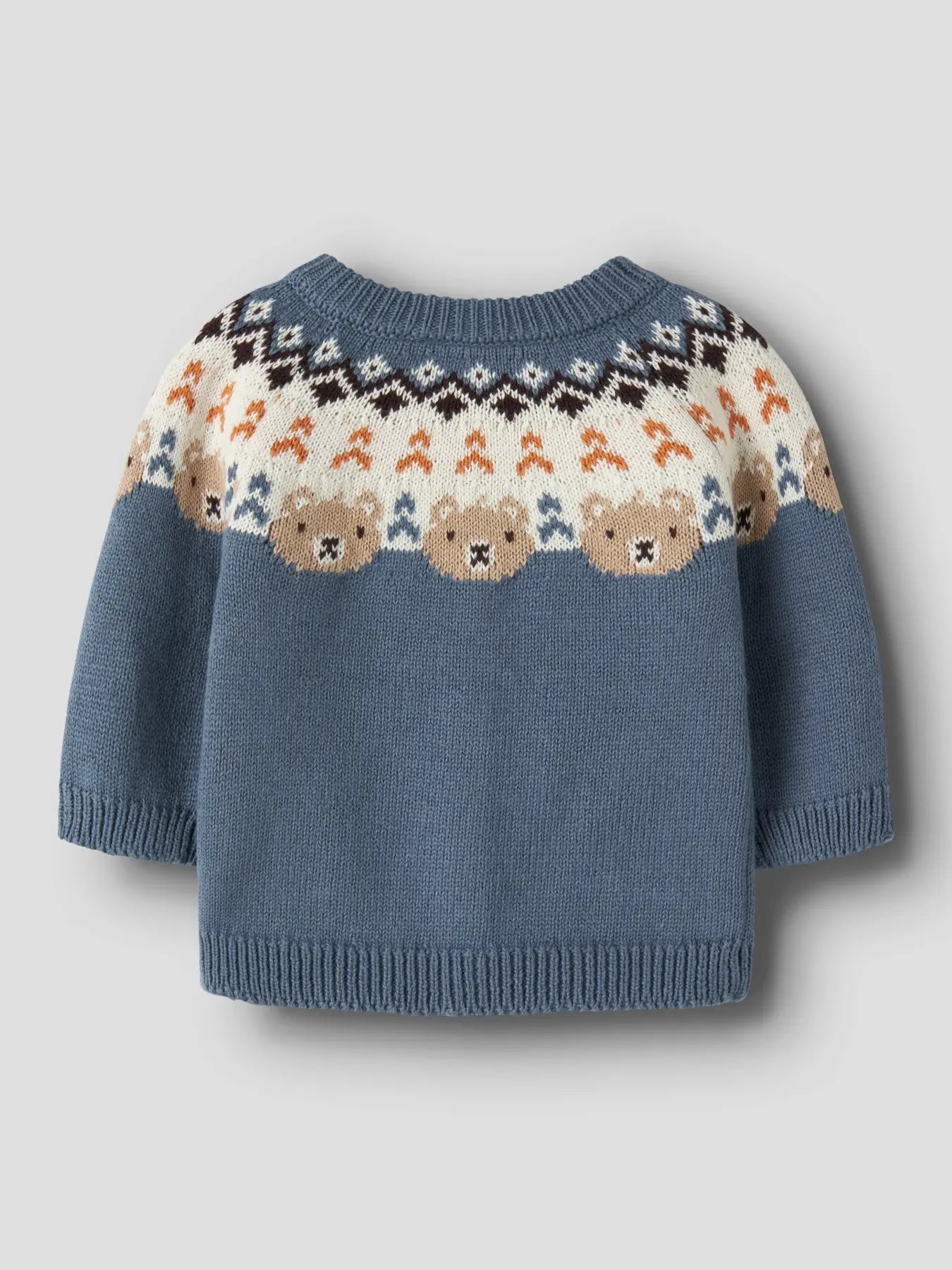 Name it Norweger Bärchen Strickjacke blue mirage