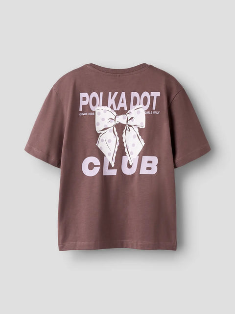 Name T-Shirt Schleife peppercorn