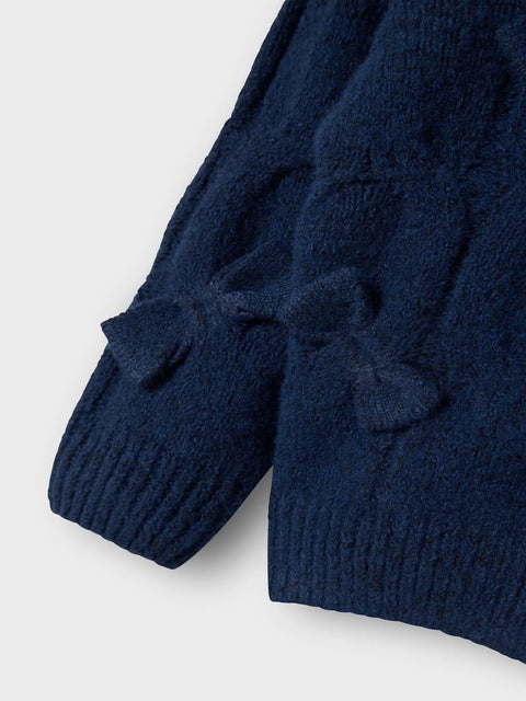 Name it Strickpullover Schleifen navy