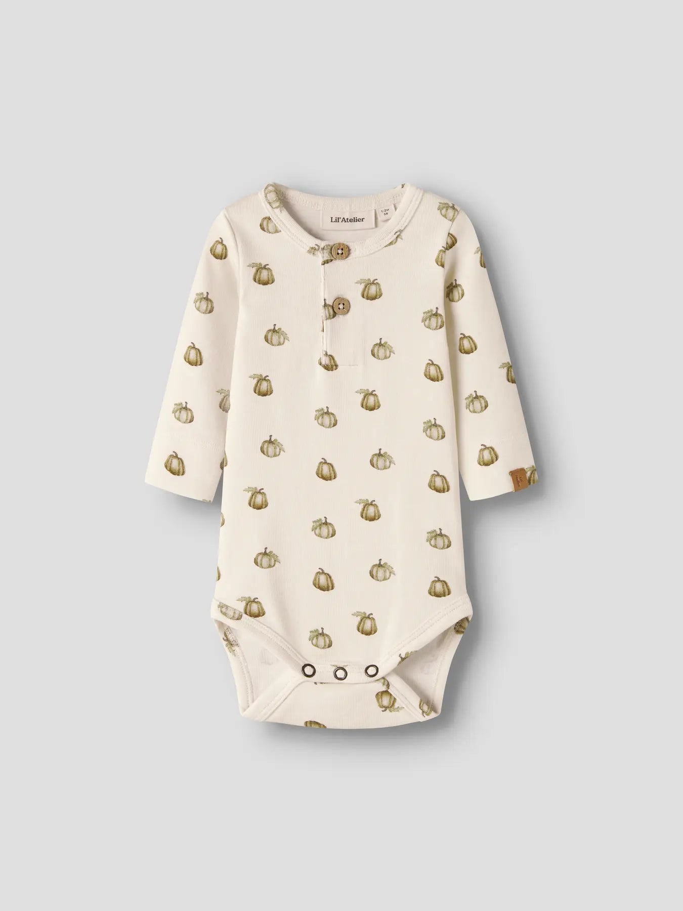 Lil' Atelier Langarm Body Kürbis turtledove