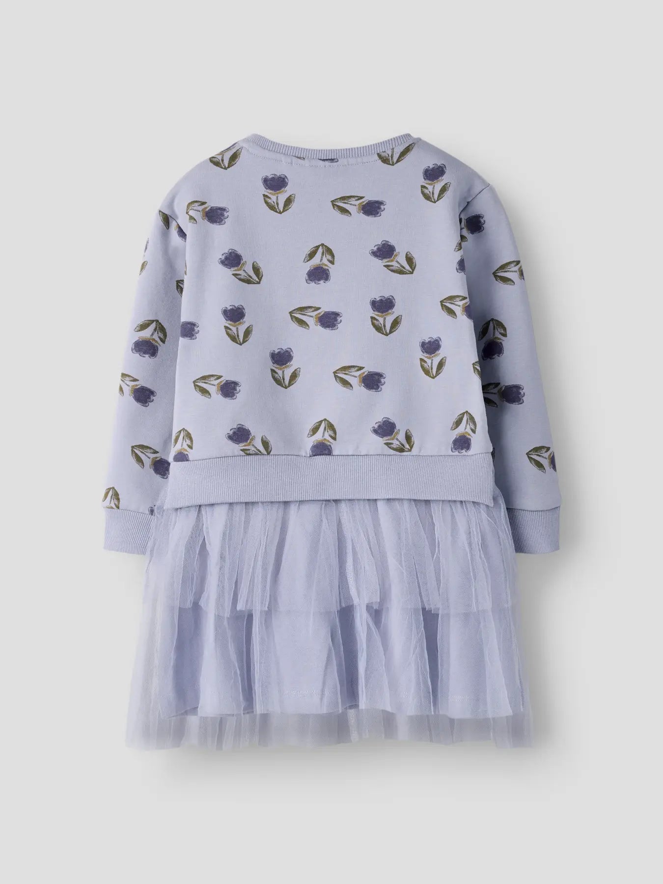 Name it Sweatkleid mit Tüll Blumen flieder