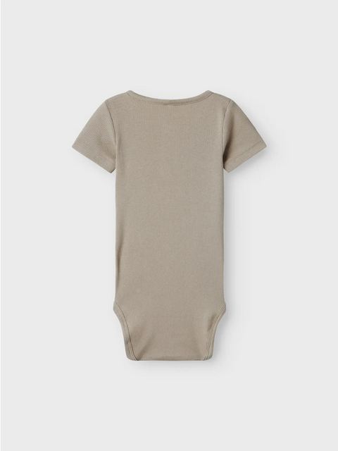 Name it kurzarm Rib Body beige