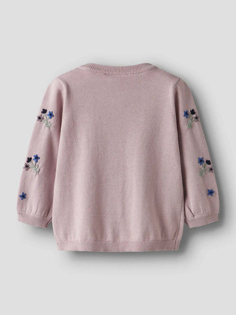 Name it Strickjacke Blümchen lilac