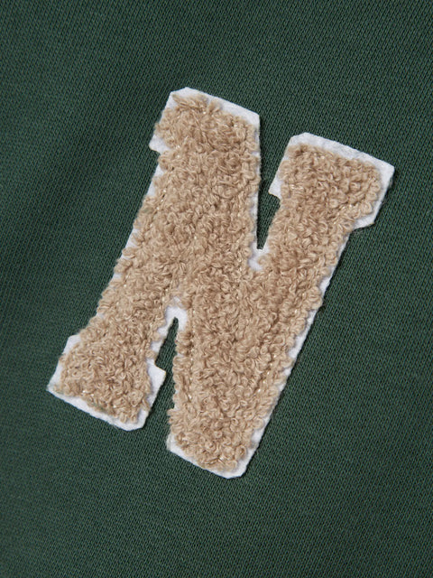 Name it College Sweatjacke mit Kapuze grün/beige