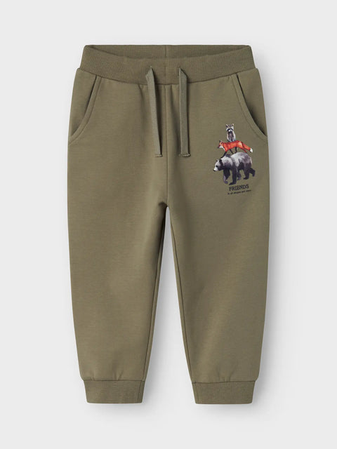 Name it Sweatpants Waldtiere oliv