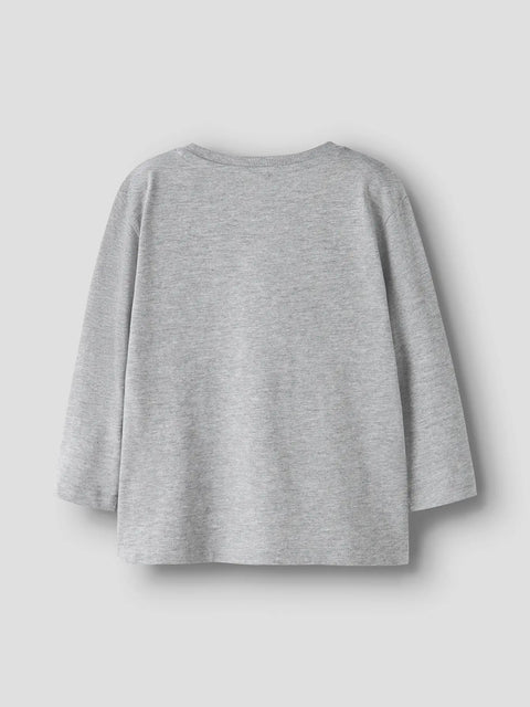 Name it Langarmshirt Bagger grau meliert